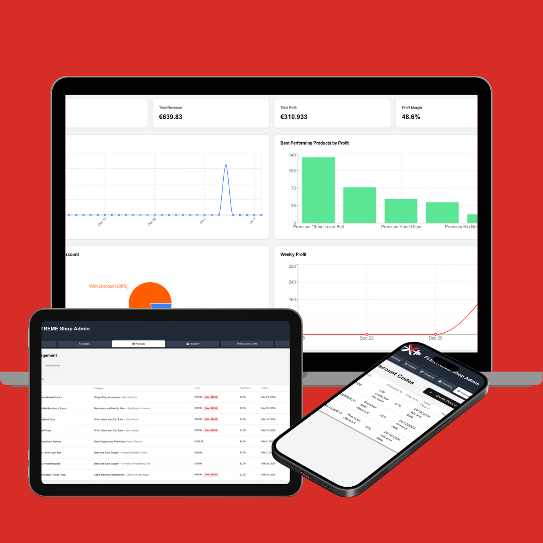 FLEXTREME Store Dashboard